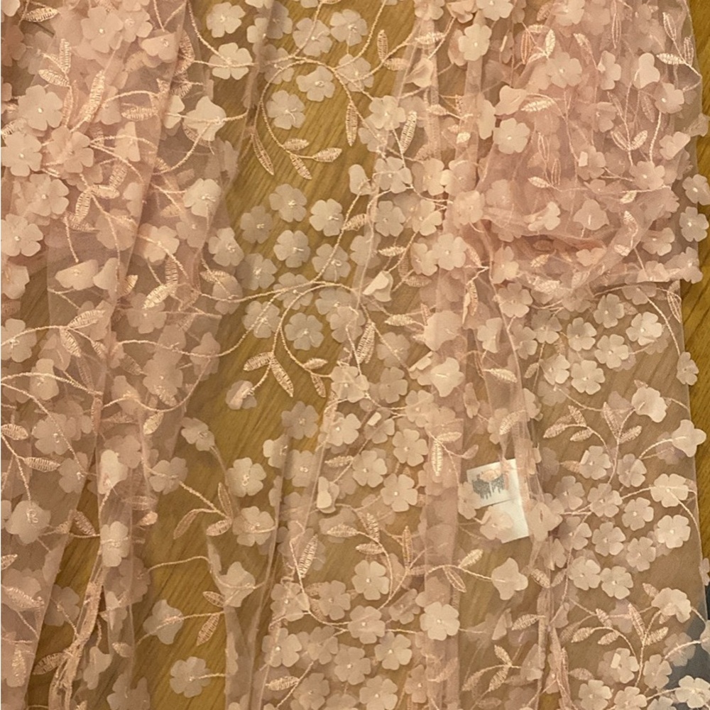 Floral Lace Kimono in Soft Pink